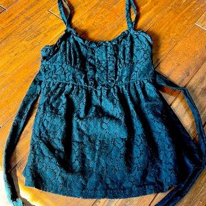 Black lace tank
